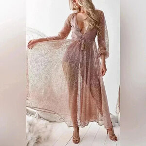 Rose Gold Glitter Dress Whitefox Boutique size medium M